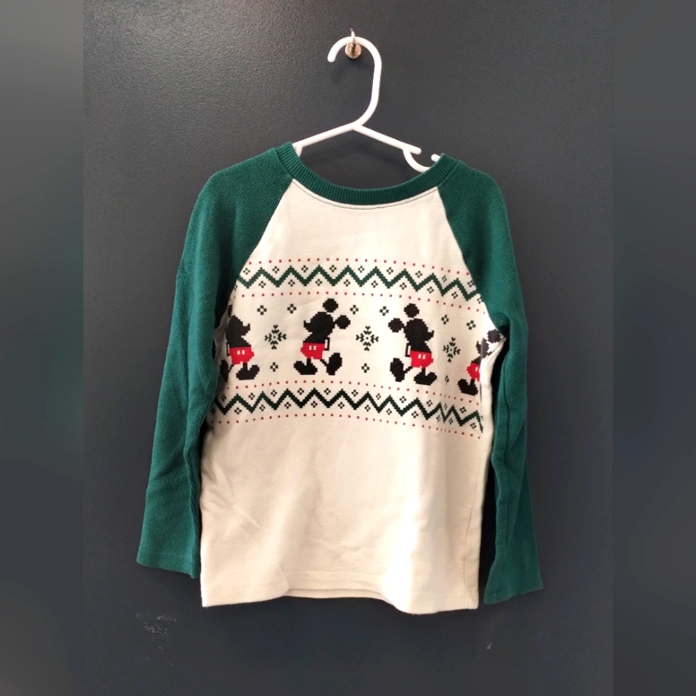 •Disney's Mickey Mouse Toddler Boy Size 6 Raglan Holiday Tee by Jumping Beans - Picture 2 of 11